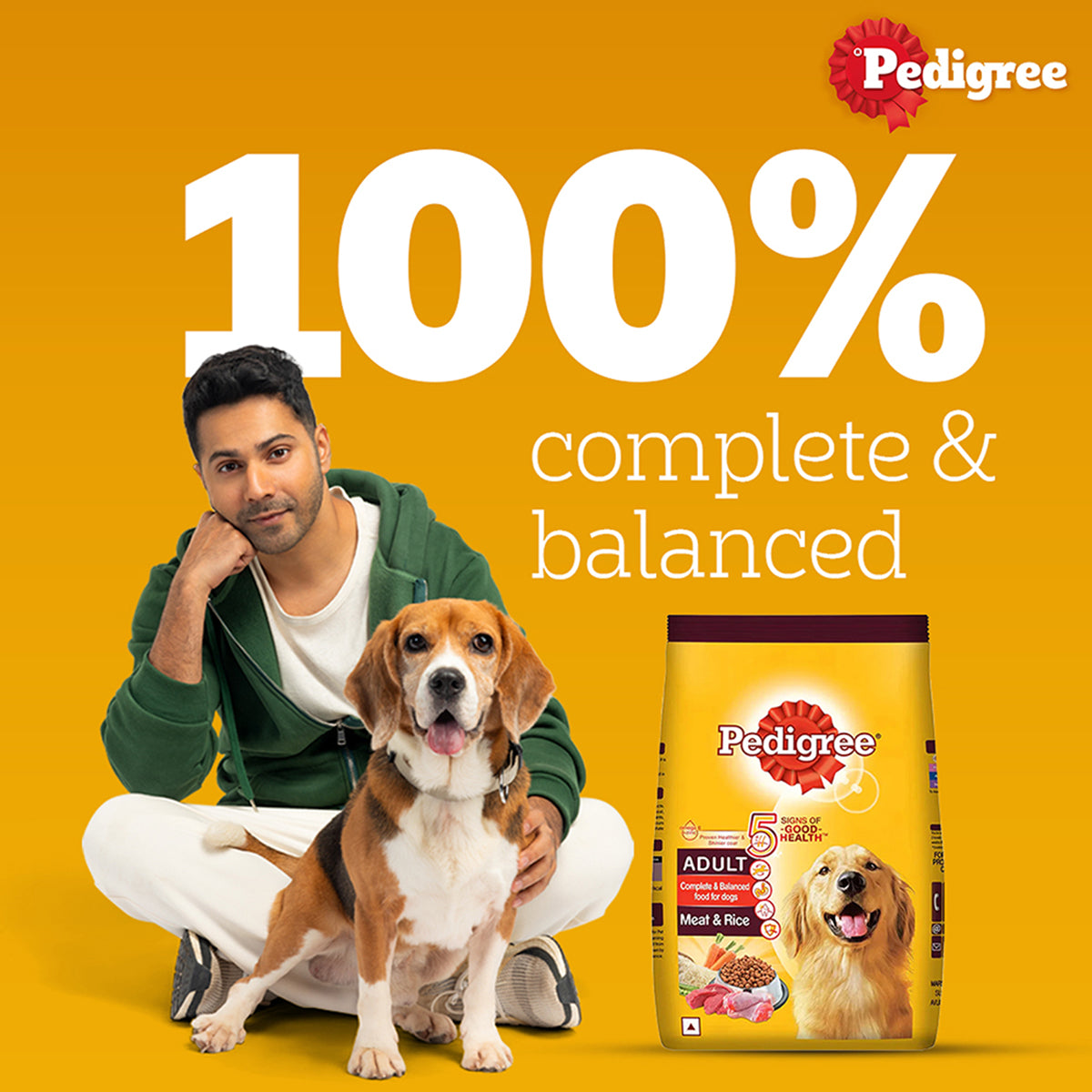 Pedigree Meat & Rice Dry Dog Food - All Breed Adult - Zigly