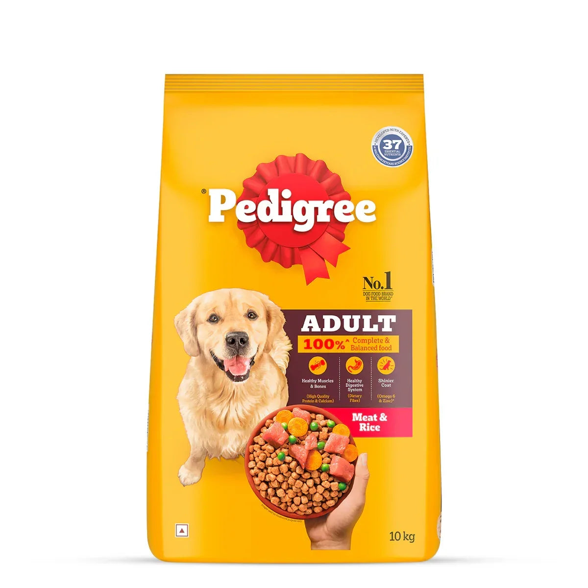 Pedigree Meat & Rice Dry Dog Food - All Breed Adult - Zigly