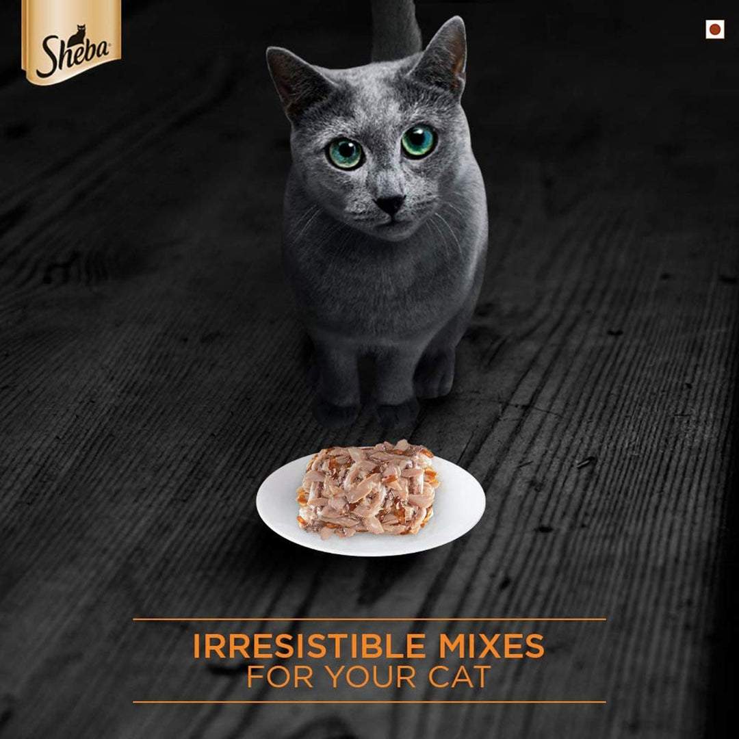 Sheba Deluxe Succulent Chicken Breast In Gravy Premium Canned Wet Cat Food - All Breed Adult - 85g - Zigly