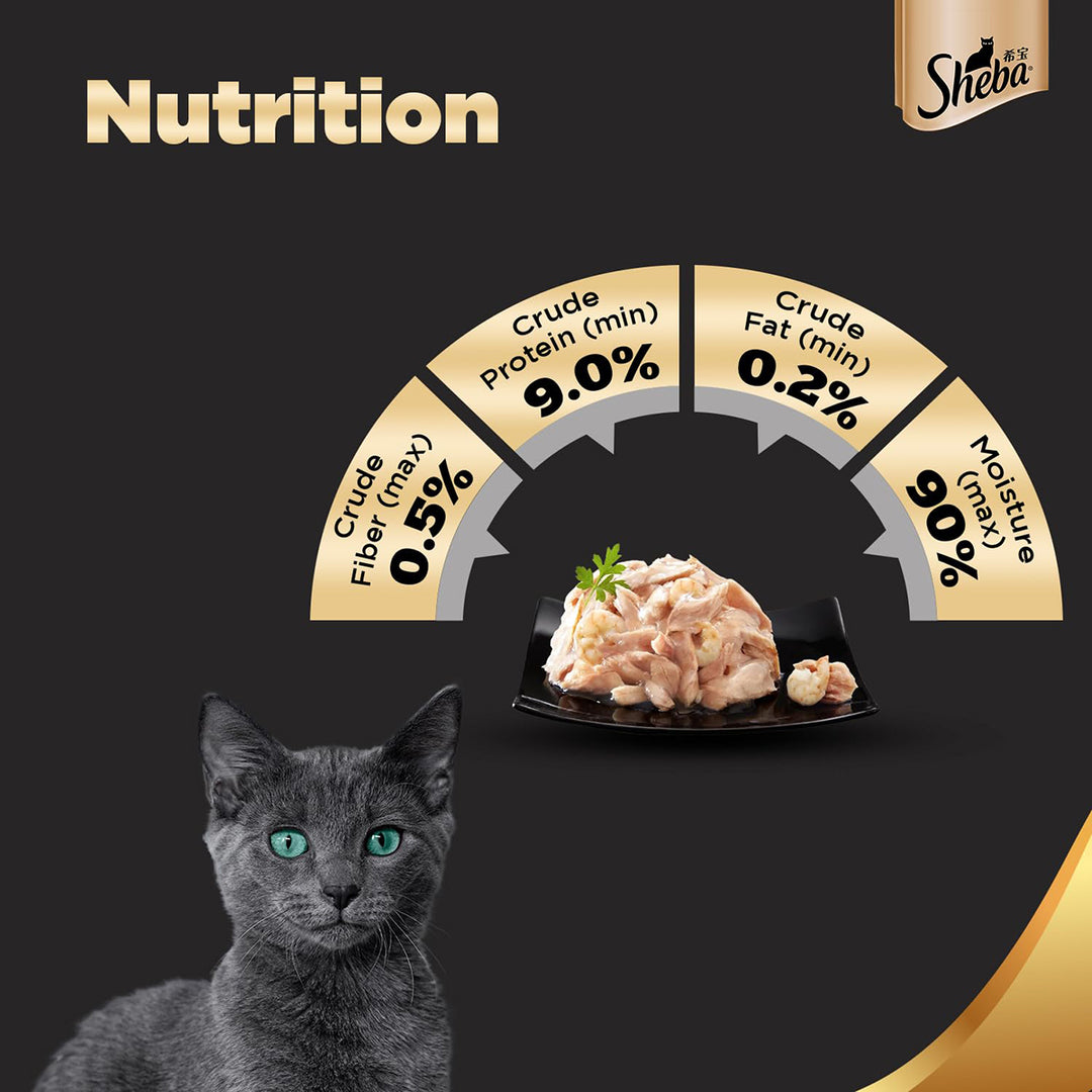 Sheba Deluxe Tuna In Jelly Premium Canned Wet Cat Food - All Breed Adult - 85g - Zigly