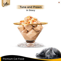 Sheba Deluxe Tuna & Prawn In Gravy Premium Canned Wet Cat Food - All Breed Adult - 85g - Zigly