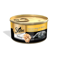 Sheba Deluxe Tuna & Prawn In Gravy Premium Canned Wet Cat Food - All Breed Adult - 85g - Zigly