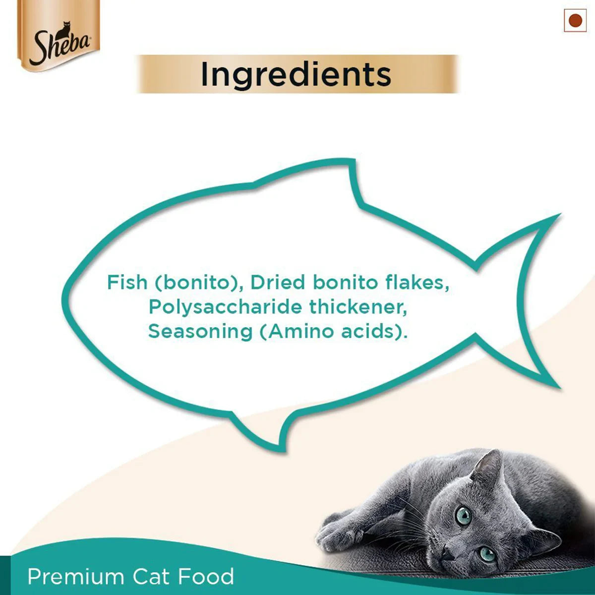 Sheba Rich Fish with Dry Bonito Flake Premium Wet Cat Food - All Breed Adult - 35g - Zigly