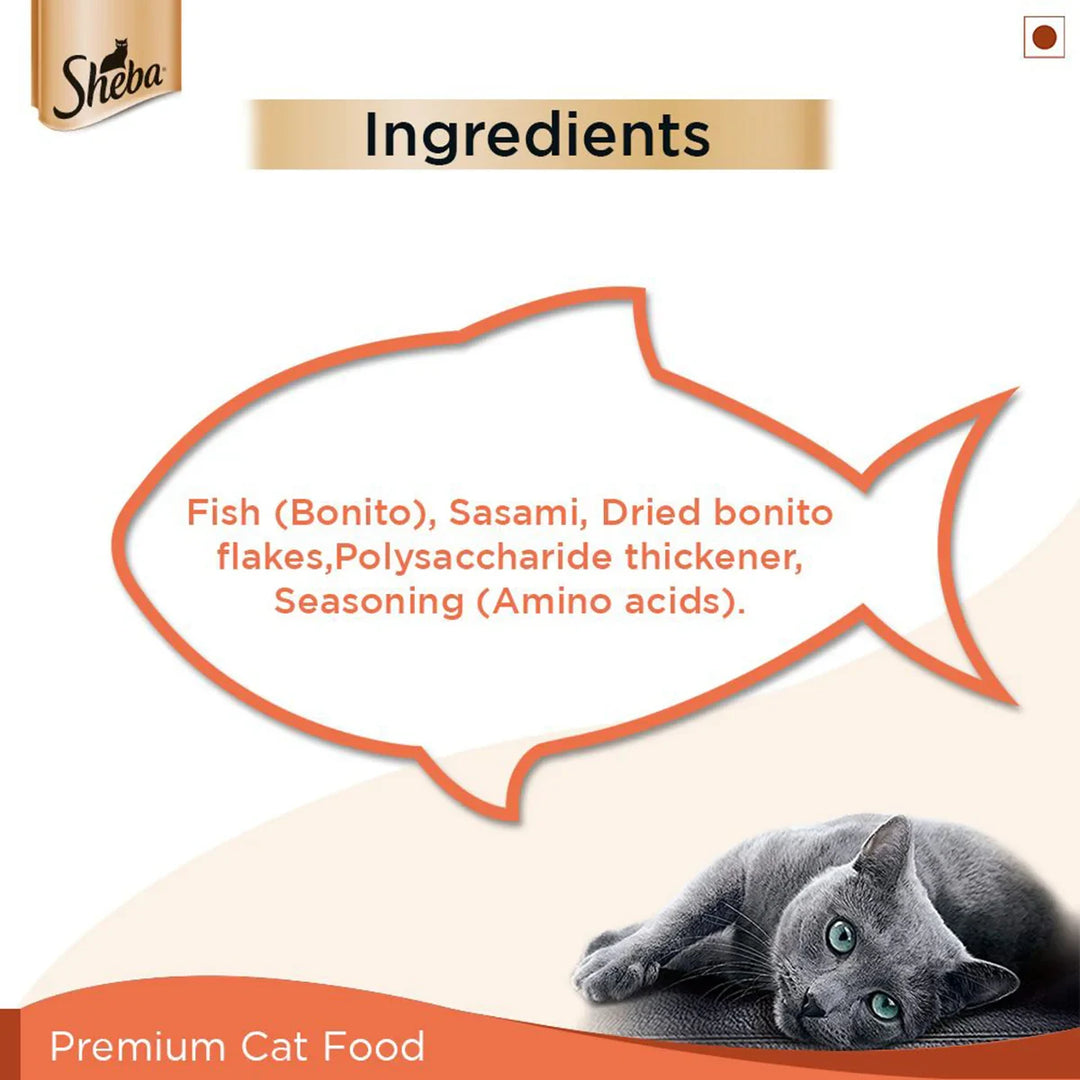 Sheba Rich Fish with Sasami Premium Wet Cat Food - All Breed Adult - 35g - Zigly