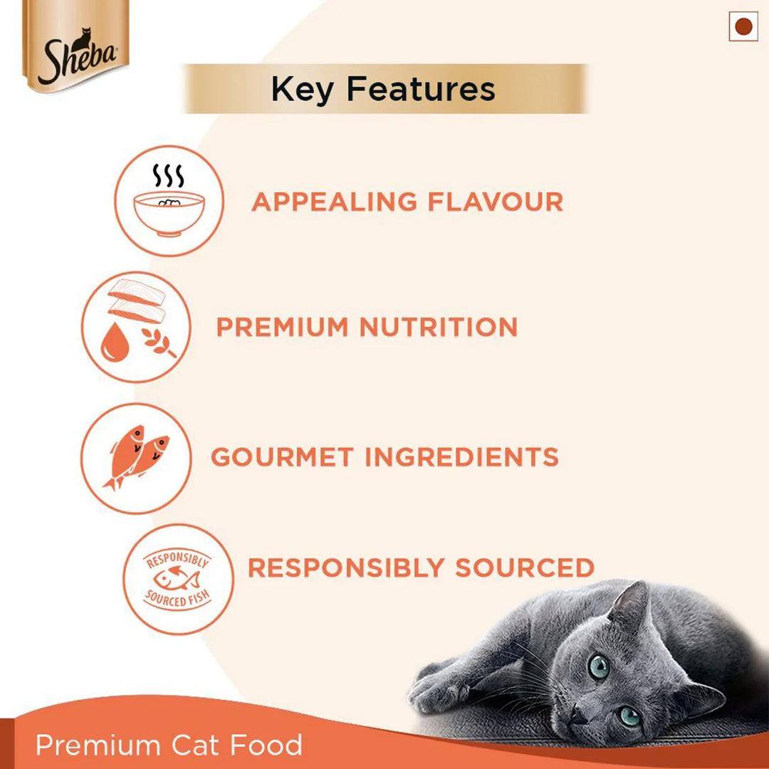 Sheba Rich Fish with Sasami Premium Wet Cat Food - All Breed Adult - 35g - Zigly