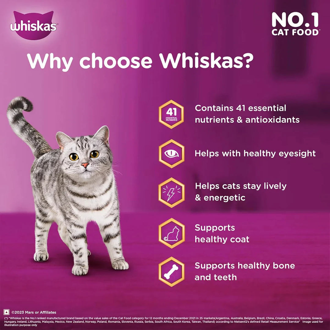 Whiskas Ocean Fish Flavour Dry Cat Food - All Breed Adult (+1 year) - Zigly