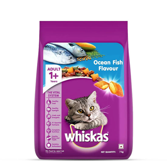 Whiskas Ocean Fish Flavour Dry Cat Food - All Breed Adult (+1 year) - Zigly