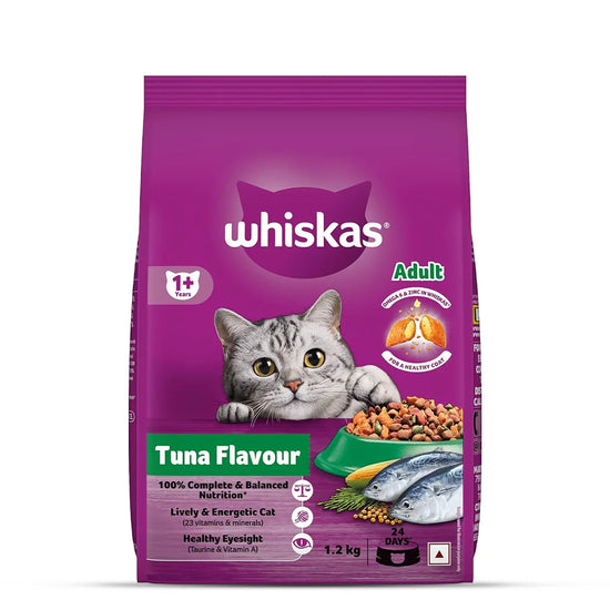 Whiskas Tuna Flavour Dry Cat Food - All Breeds Adult (+1 year) - Zigly