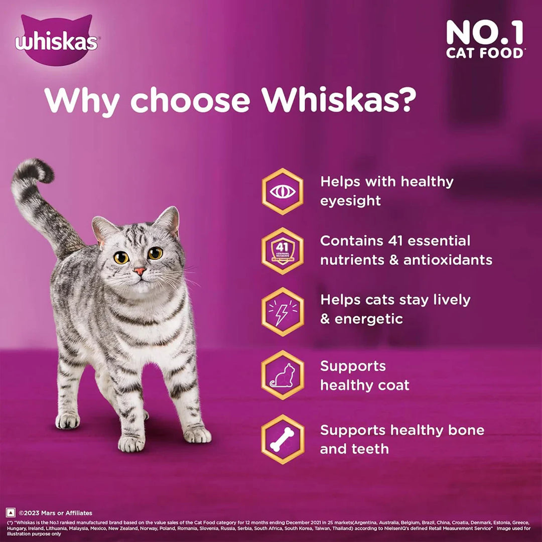 Whiskas Mackerel Dry Cat Food - All Breeds Adult (1+ year) - Zigly