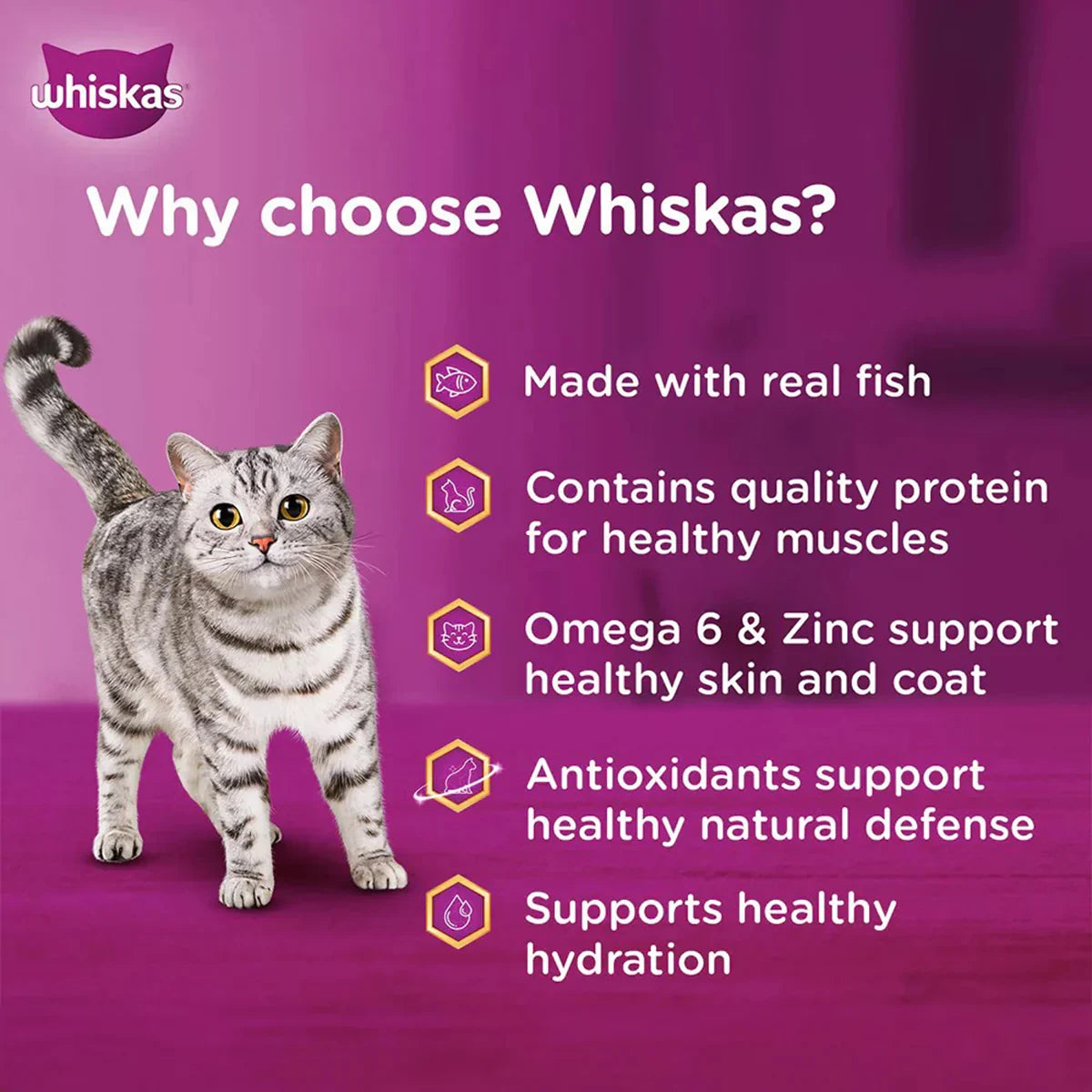 Whiskas Adult Tuna in Jelly Wet Cat Food - 80g - Zigly