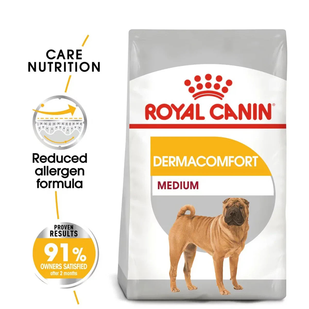 Royal Canin Medium Dermacomfort Adult Dog Dry Food - 3kg - Zigly