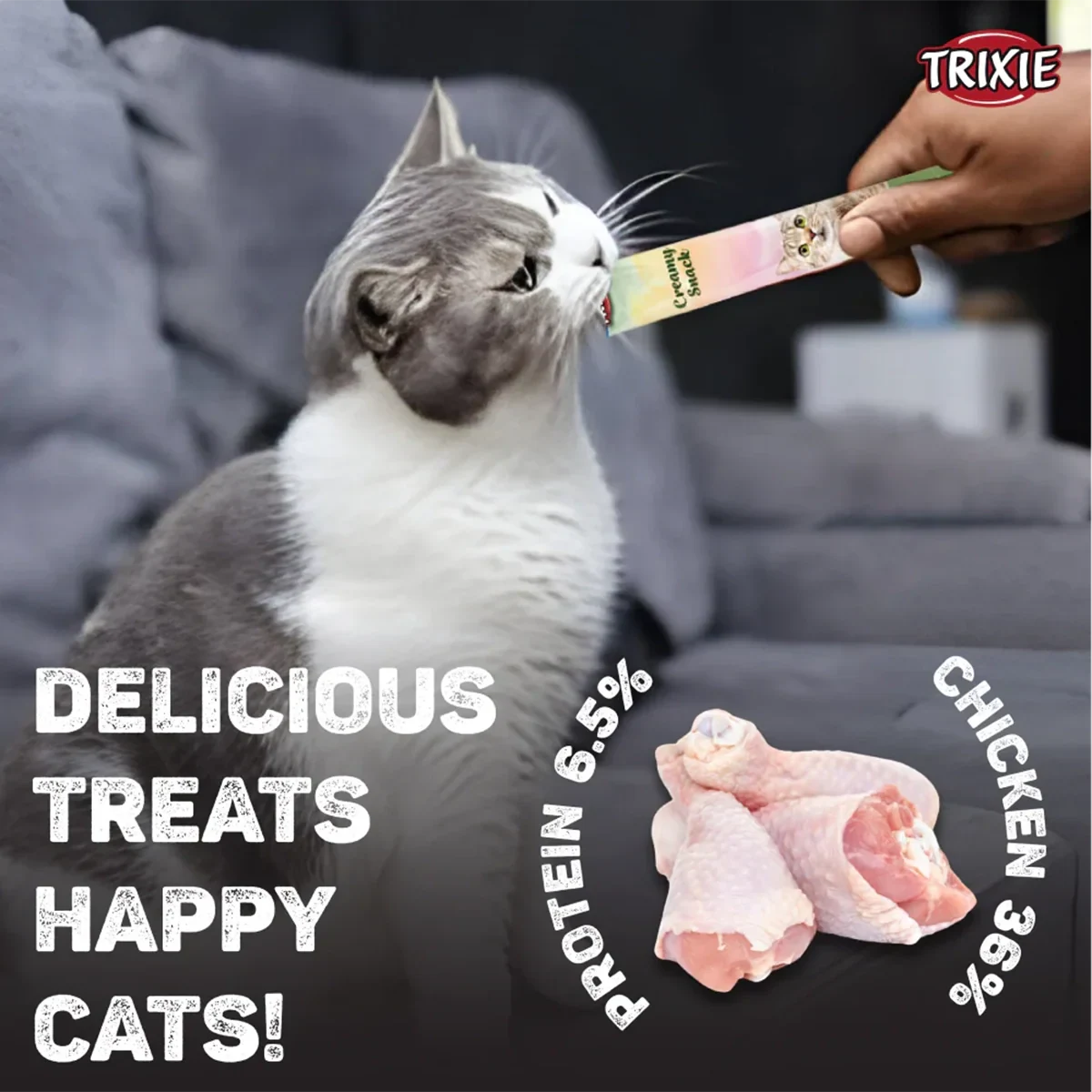 Trixie Creamy Snack With Chicken Cat Treats - 70g - Zigly
