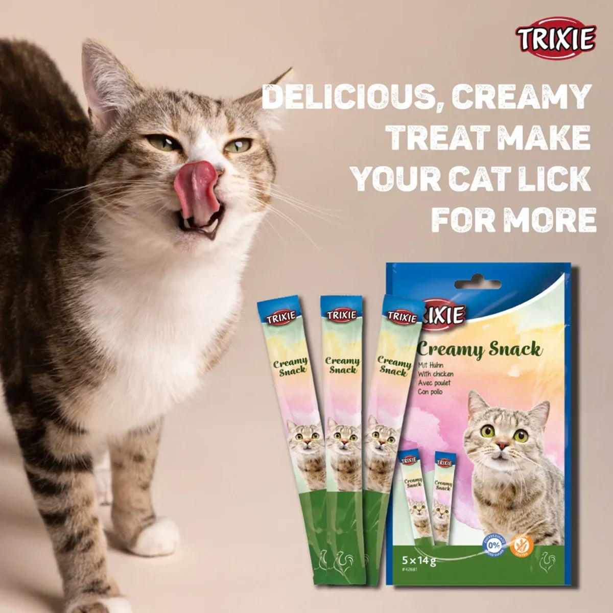 Trixie Creamy Snack With Chicken Cat Treats - 70g - Zigly