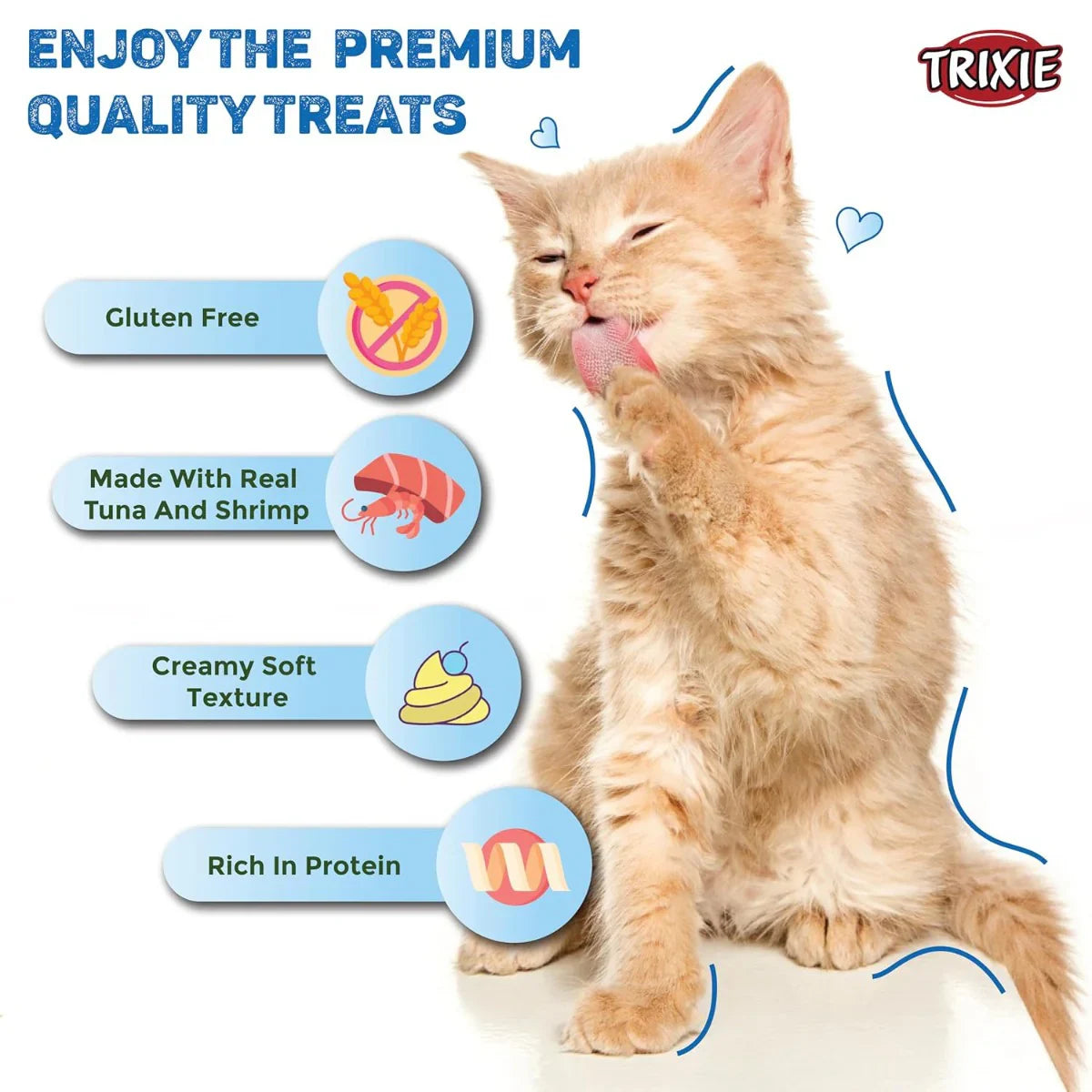 Trixie Creamy Snack With Shrimp Cat Treat - 5 × 14g - Zigly