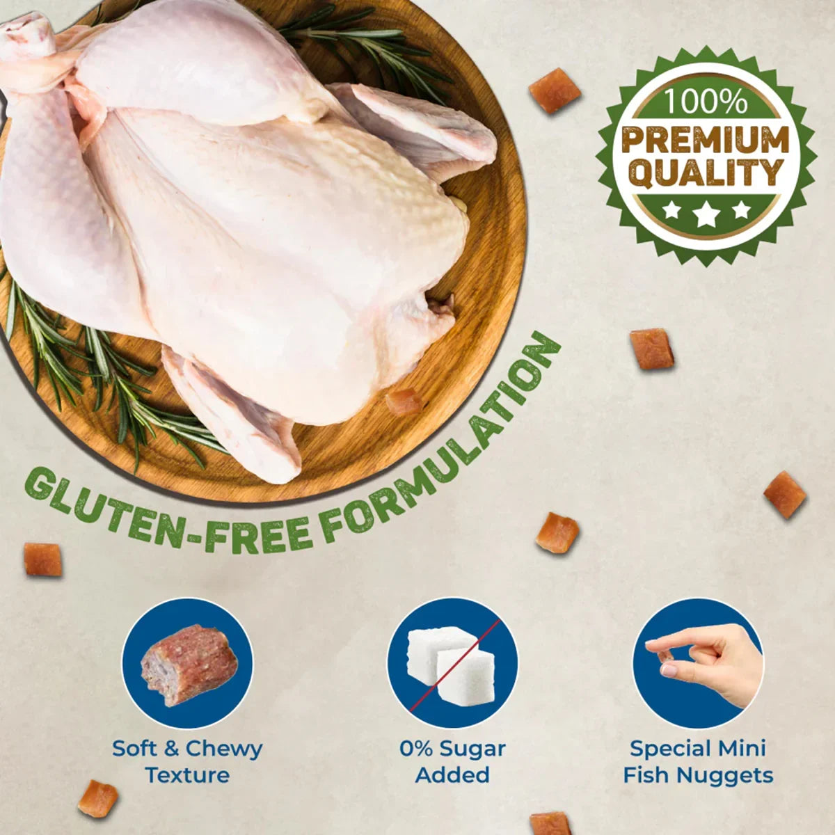 Trixie Premio Chicken Cubes Cat Treat - 50g - Zigly