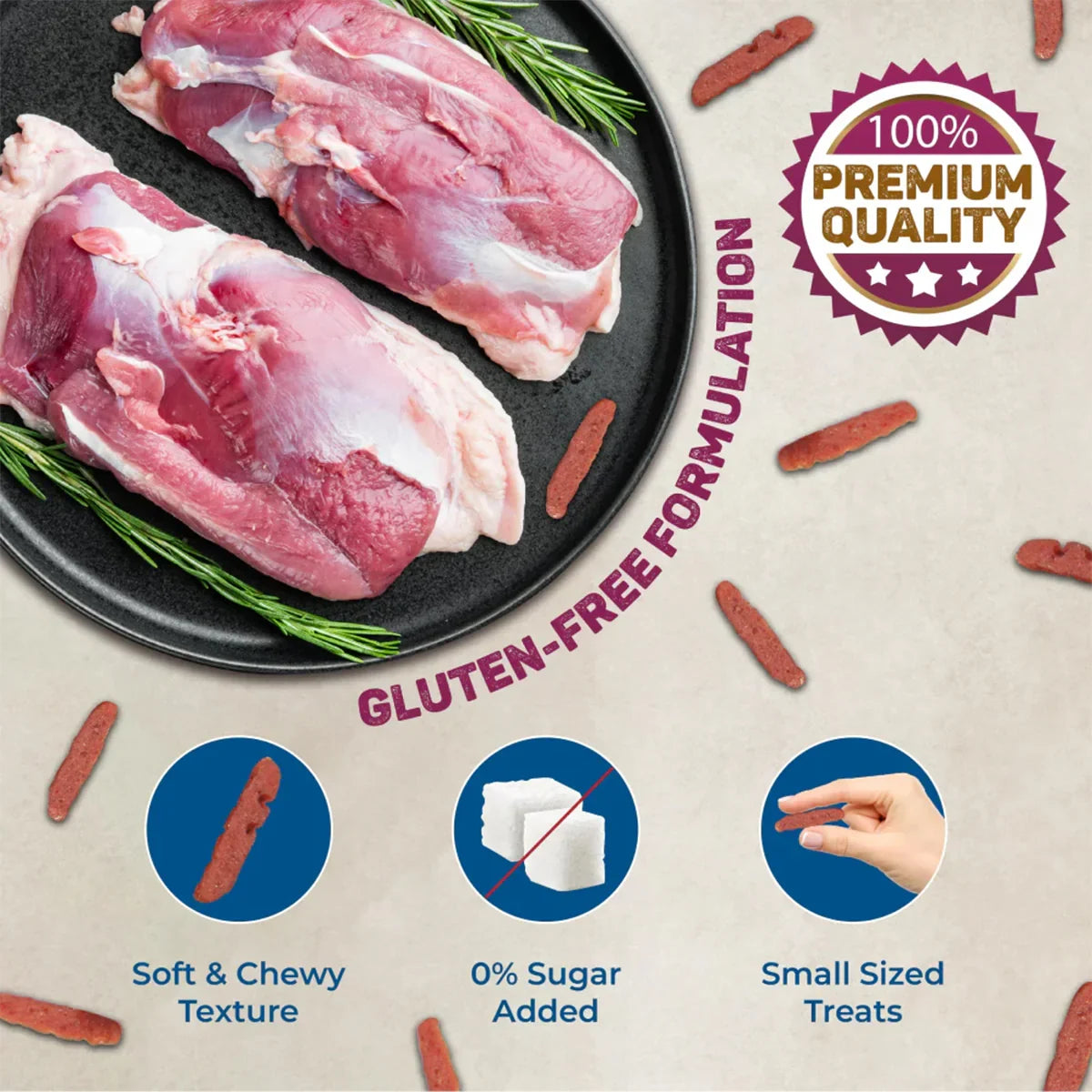 Trixie Premio Duck Filet Bites Cat Treat - 50g - Zigly