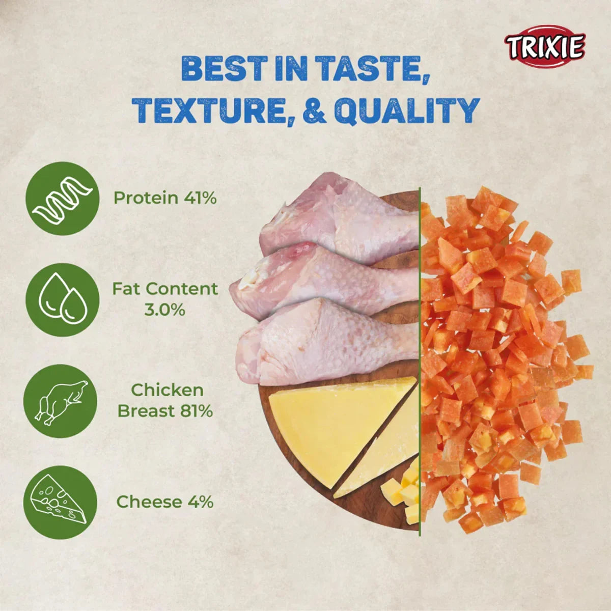 Trixie Premio Cheese Chicken Cubes Cat Treat - 50g - Zigly