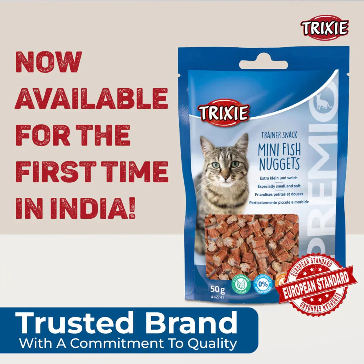 Trixie Premio Trainer Snack Mini Fish Nuggets Cat Treat - 50g - Zigly