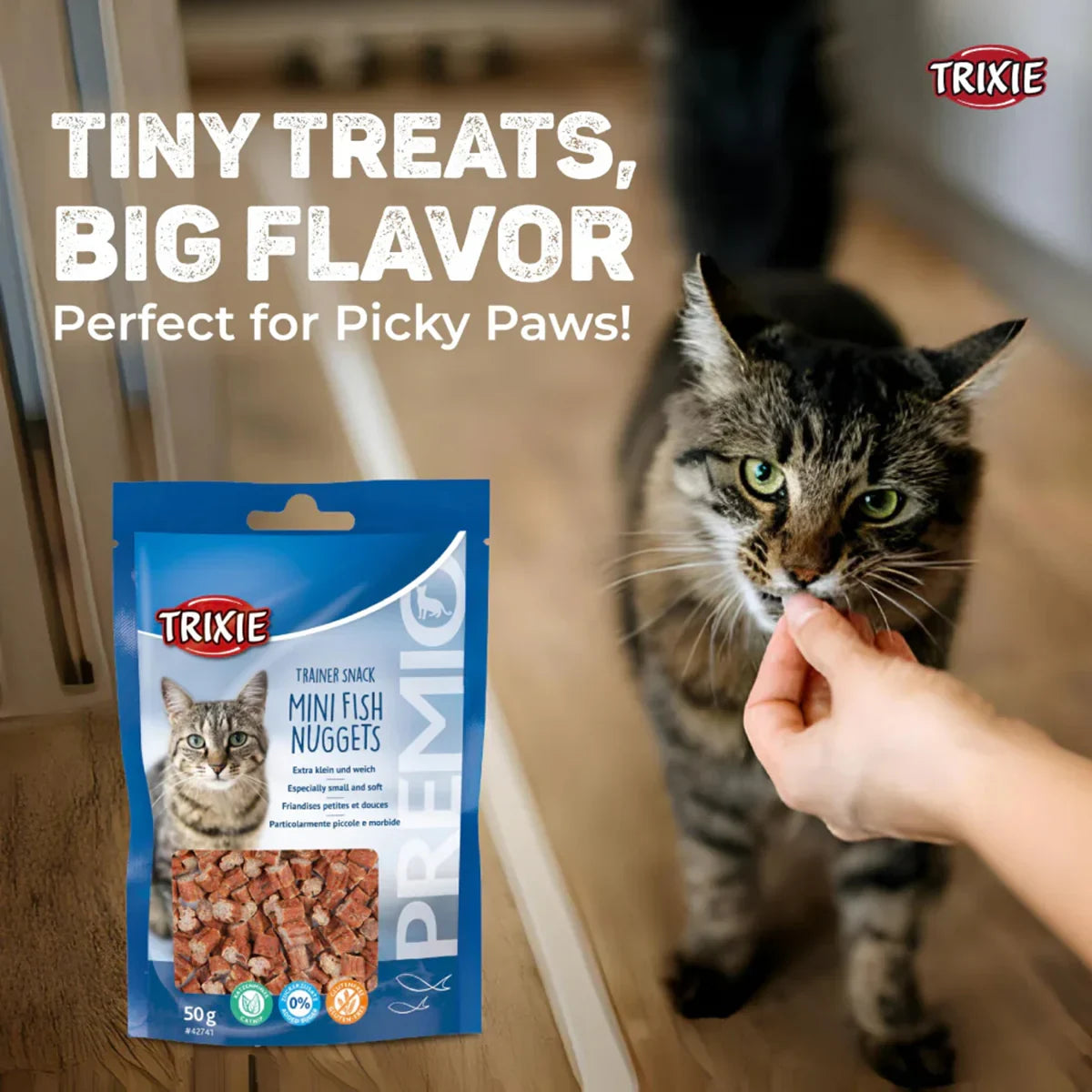 Trixie Premio Trainer Snack Mini Fish Nuggets Cat Treat - 50g - Zigly
