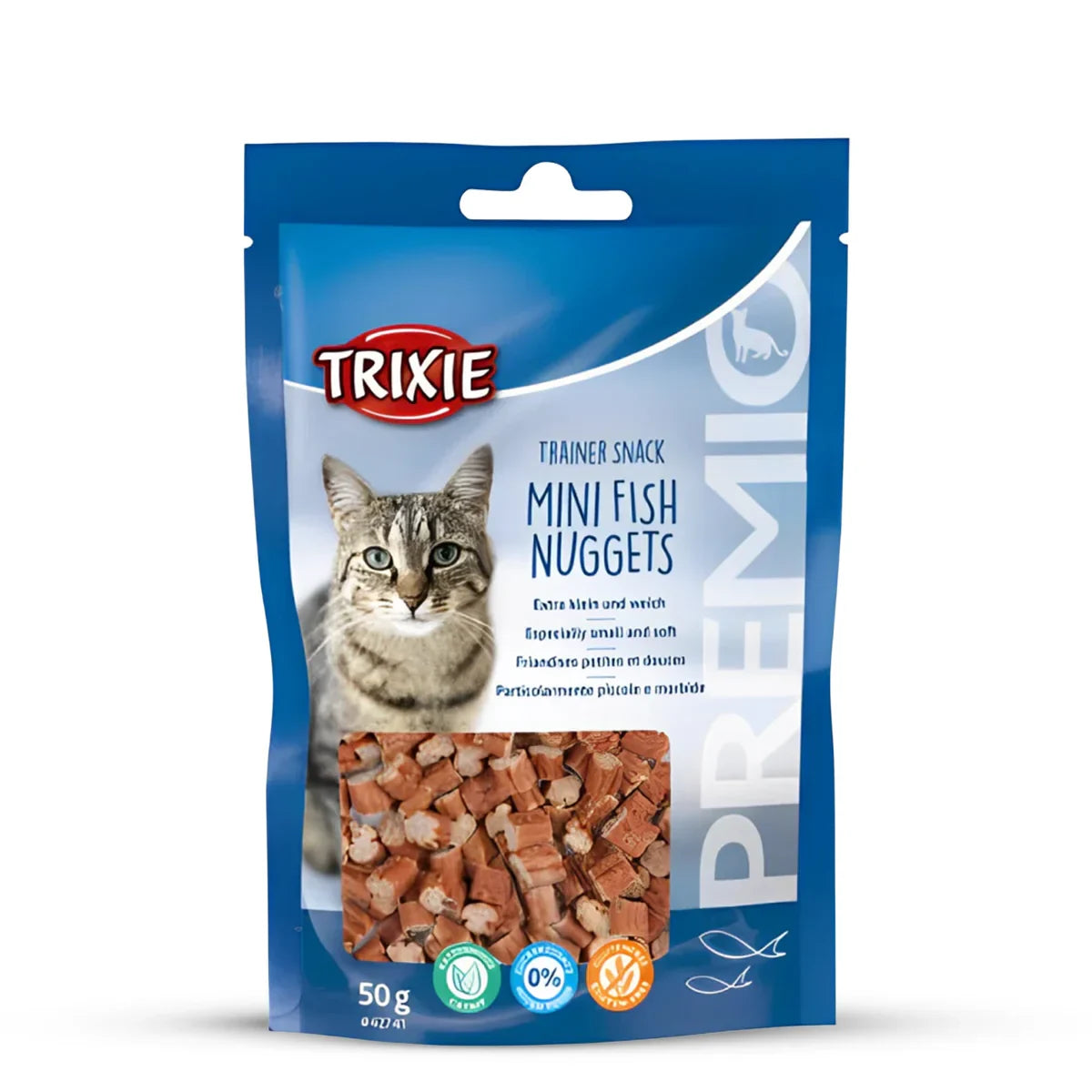 Trixie Premio Trainer Snack Mini Fish Nuggets Cat Treat - 50g - Zigly