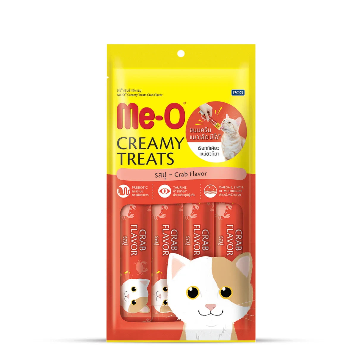Me-O Crab Flavor Creamy Cat Treat - 15g (Pack Of 4) - Zigly