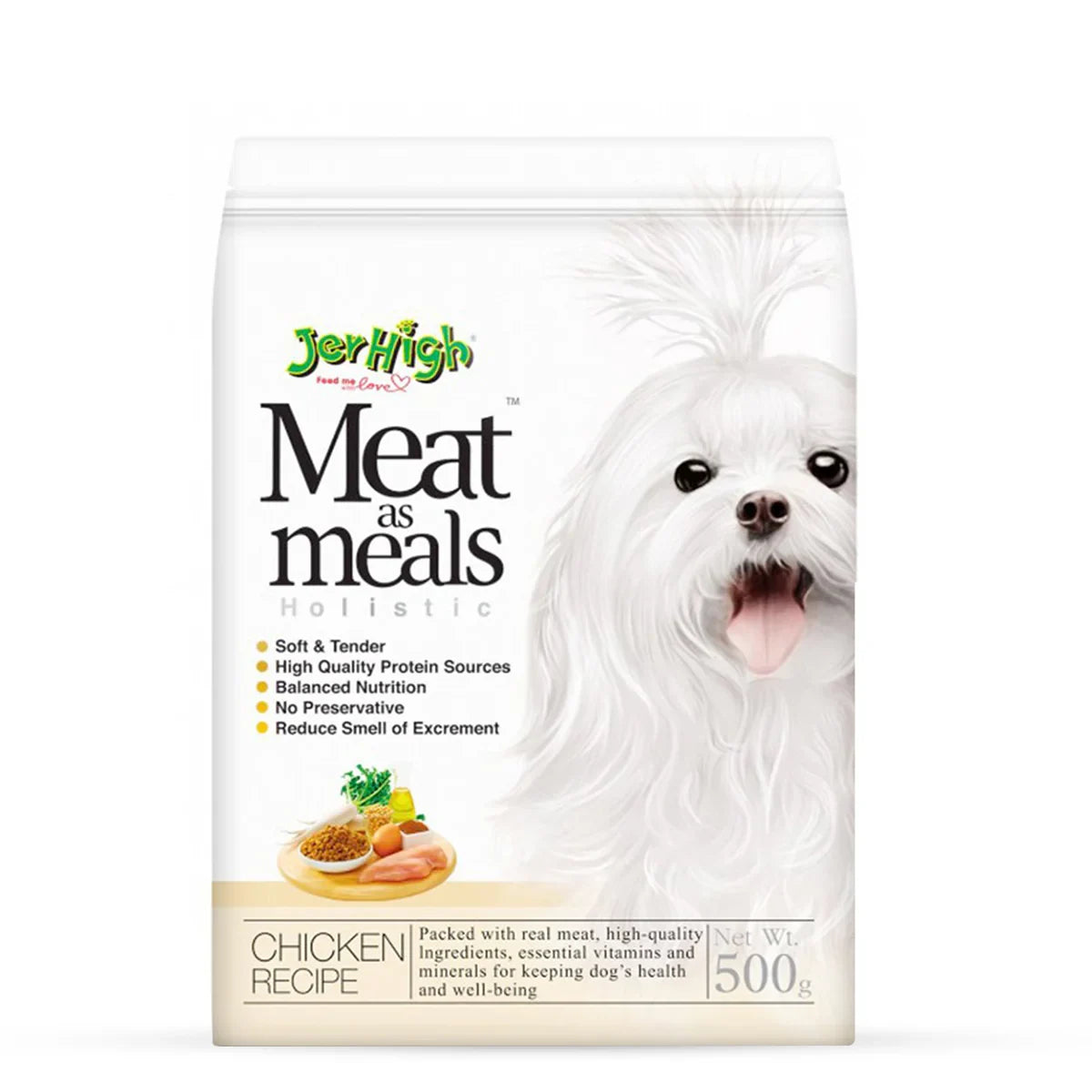 JerHigh Meat As Meals Chicken Recipe Soft Dog Food - 500g - Zigly