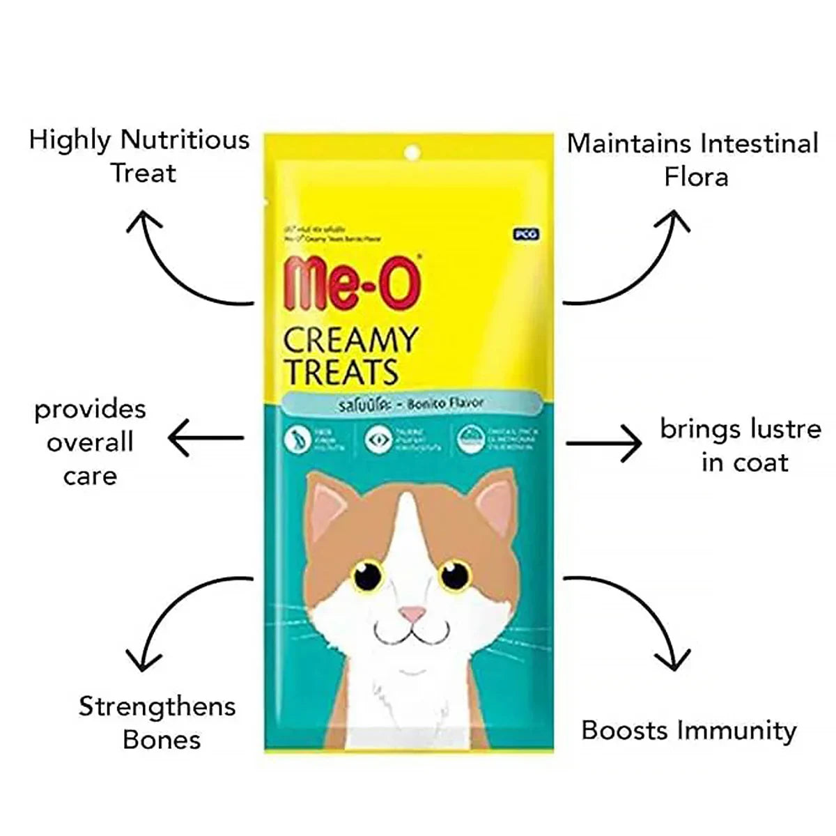 Me-O Bonito Flavor Creamy Cat Treat - 15g - Zigly