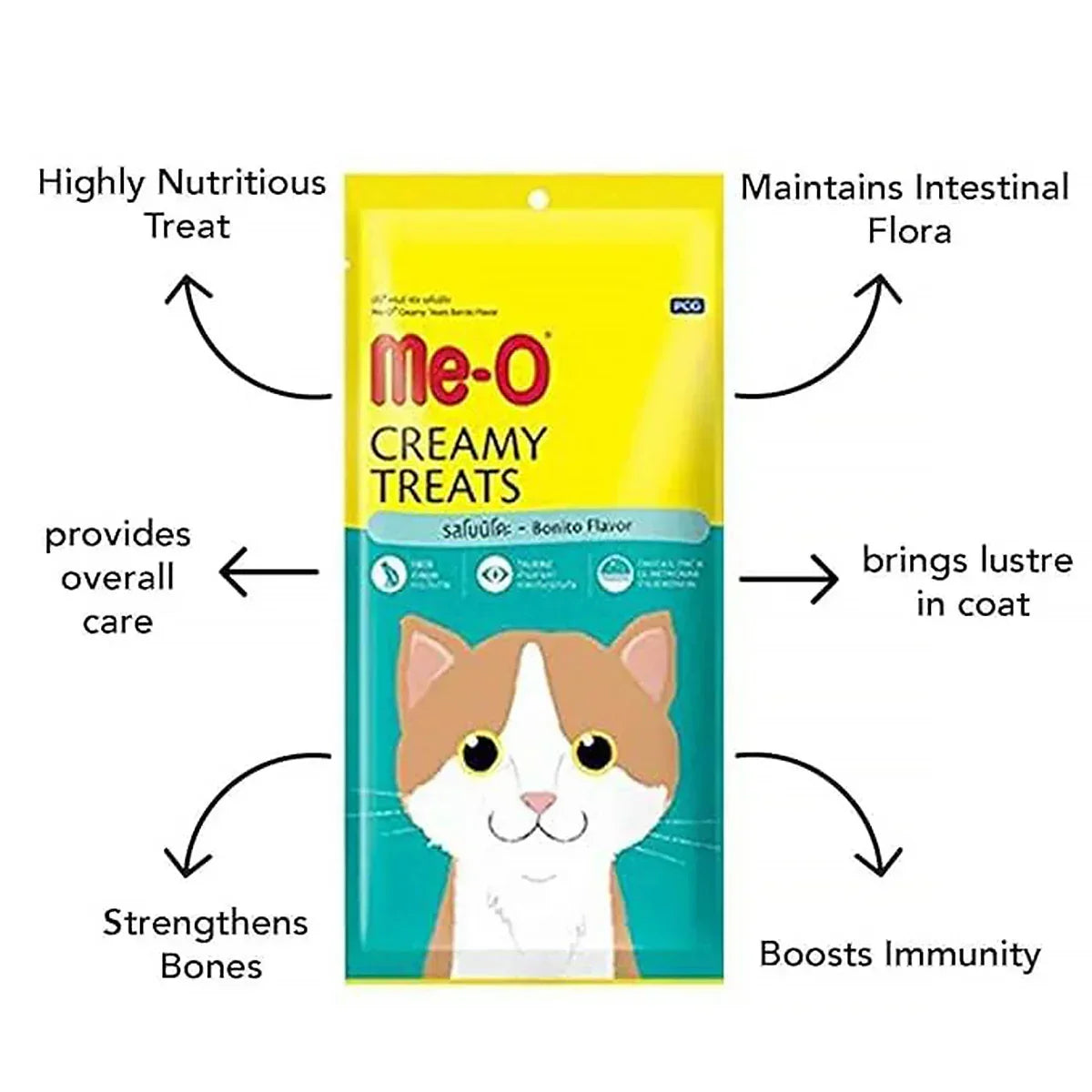 Me-O Bonito Flavor Creamy Cat Treat - 15g - Zigly