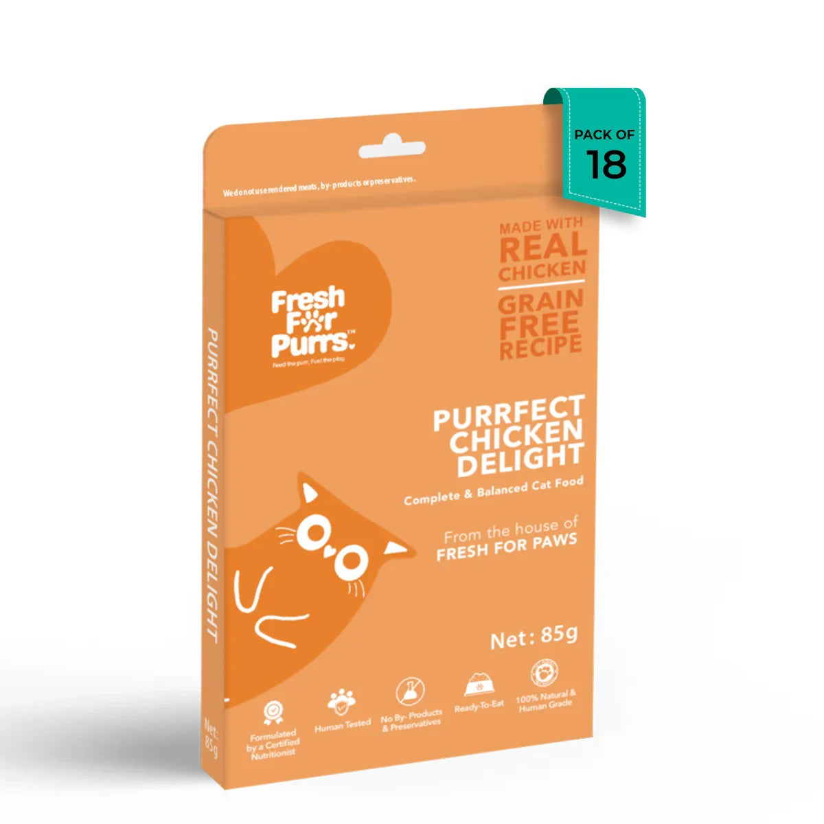 Fresh For Purr Purrfect Chicken Delight Wet Cat Food - 85g - Zigly