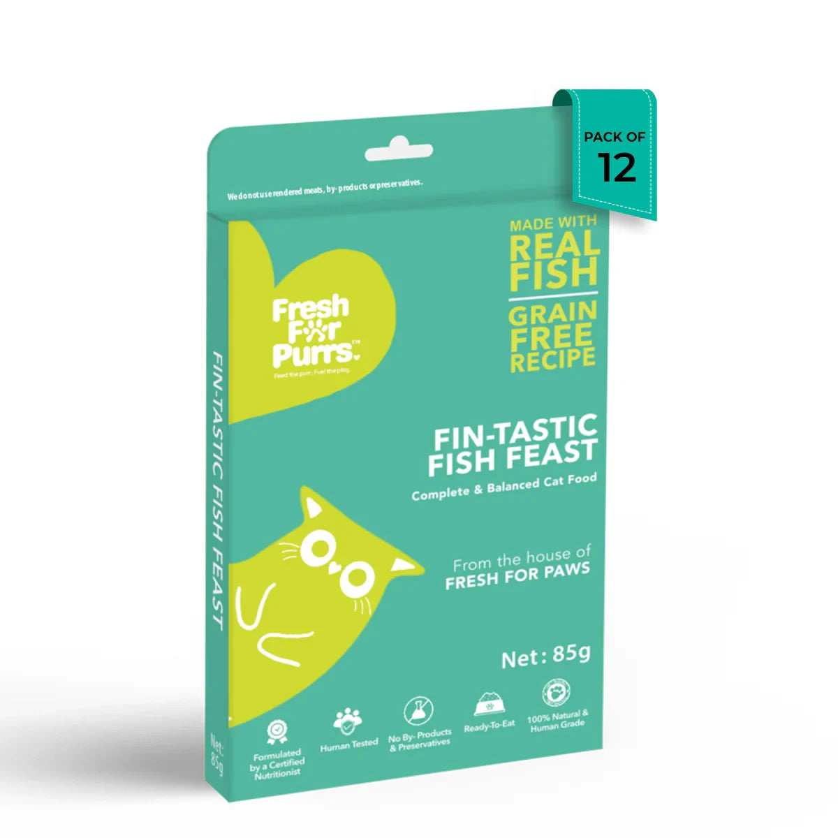 Fresh For Purr Fin-Tastic Fish Feast Wet Cat Food - 85g - Zigly