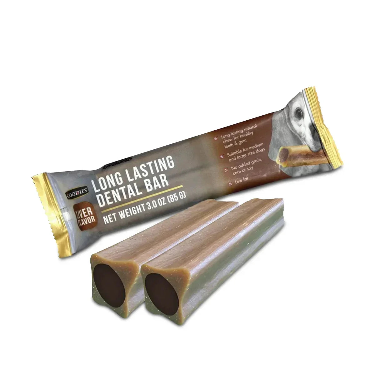 Goodies Long Lasting Dental Bar Liver Flavor Dog Dental Treat - 85g - Zigly