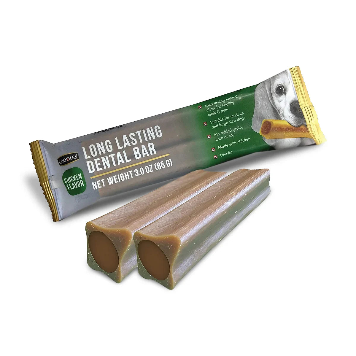 Goodies Long Lasting Dental Bar Chicken Flavor Dog Dental Treat - 85g - Zigly