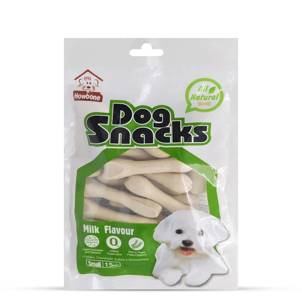 Gnawlers Howbone Dog Snack Small 15-in-1 Milk Dog Treat  270g - Zigly
