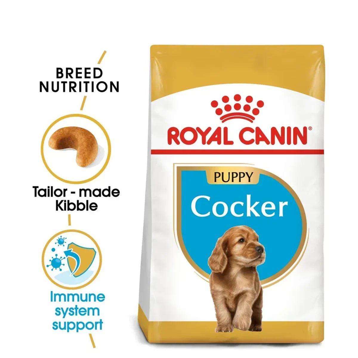 Royal Canin Cocker Puppy Dry Dog Food - 3kg - Zigly