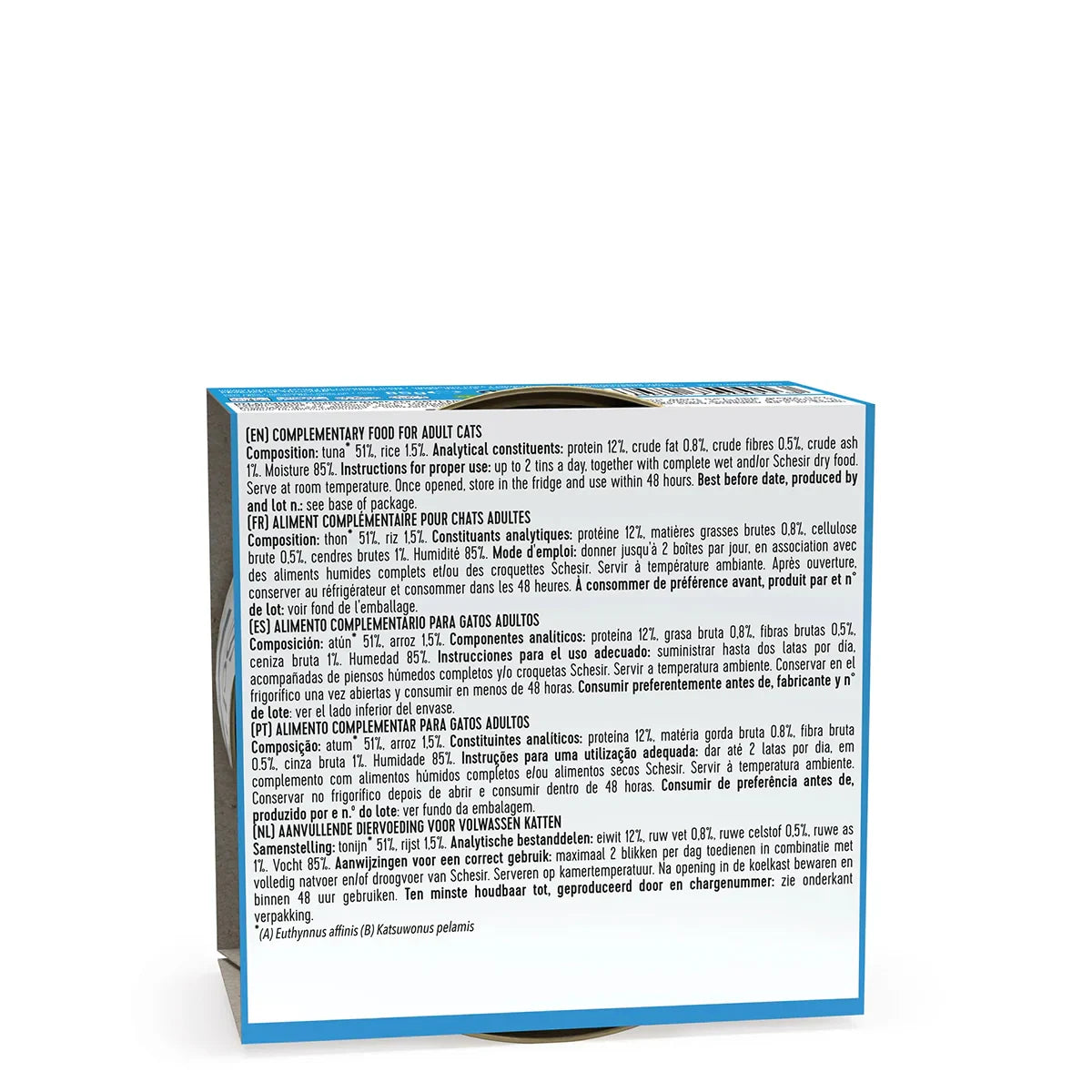 Schesir Tuna Whole Meat & Rice in Jelly Cat Wet Food - Can - 85g - Zigly