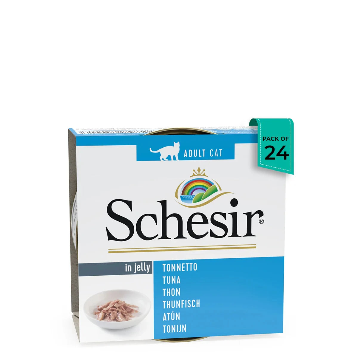 Schesir Tuna Whole Meat & Rice in Jelly Cat Wet Food - Can - 85g