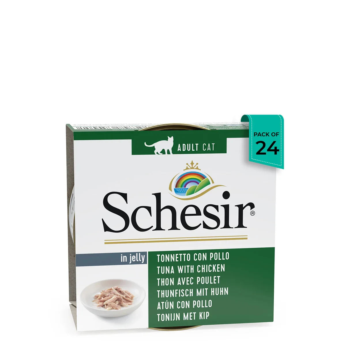 Schesir Tuna With Chicken Fillets Adult Cat Wet Food - 85g