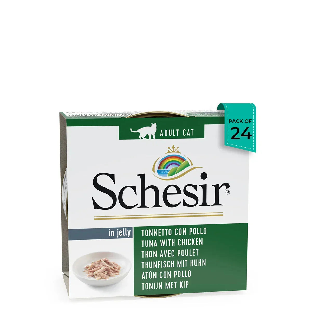Schesir Tuna With Chicken Fillets Adult Cat Wet Food - 85g