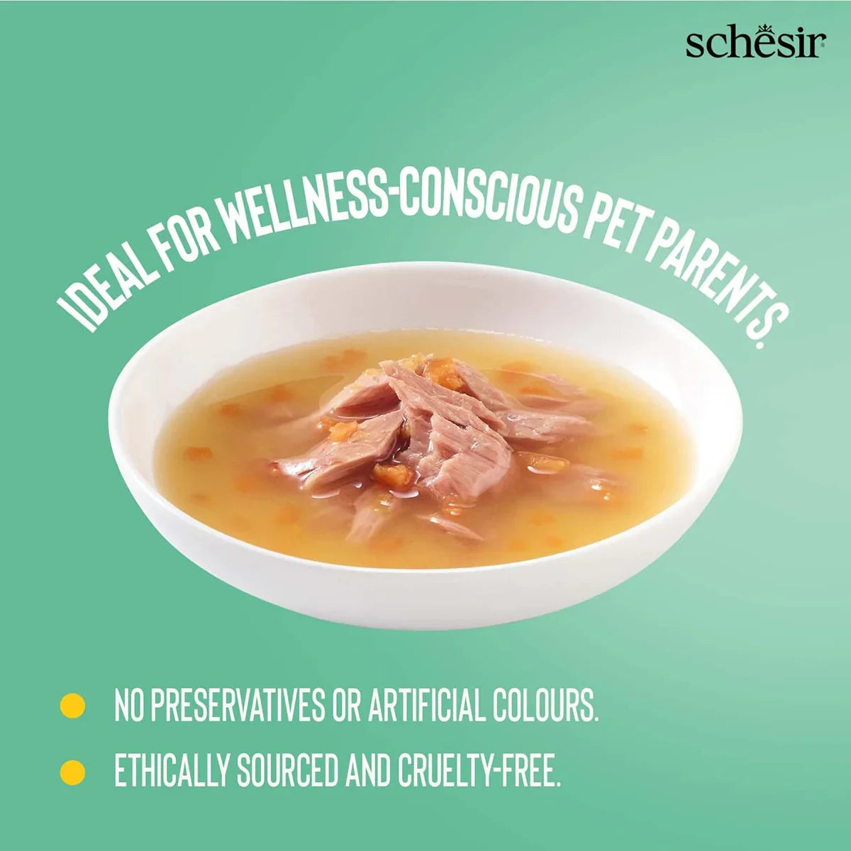 Schesir Pink Salmon & Carrot Soup Pouch Wet Cat Food - All Breed Adult - 85g - Zigly