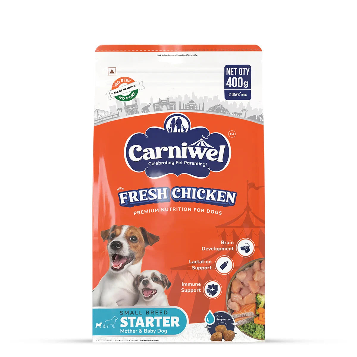 Carniwel Fresh Chicken Dry Dog Food for Small Breed, Starter - Zigly