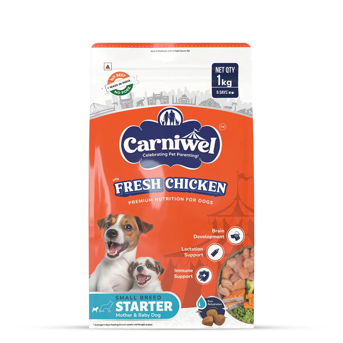 Carniwel Fresh Chicken Dry Dog Food for Small Breed, Starter - Zigly