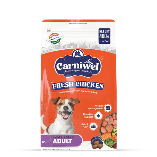Carniwel Fresh Chicken Dry Dog Food for Small Breed, Adult - Zigly