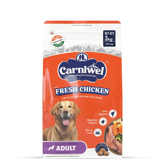 Carniwel Fresh Chicken Dry Dog Food for Large Breed, Adult - Zigly