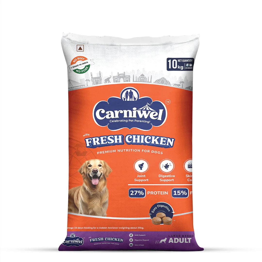 Carniwel Fresh Chicken Dry Dog Food for Large Breed, Adult - Zigly
