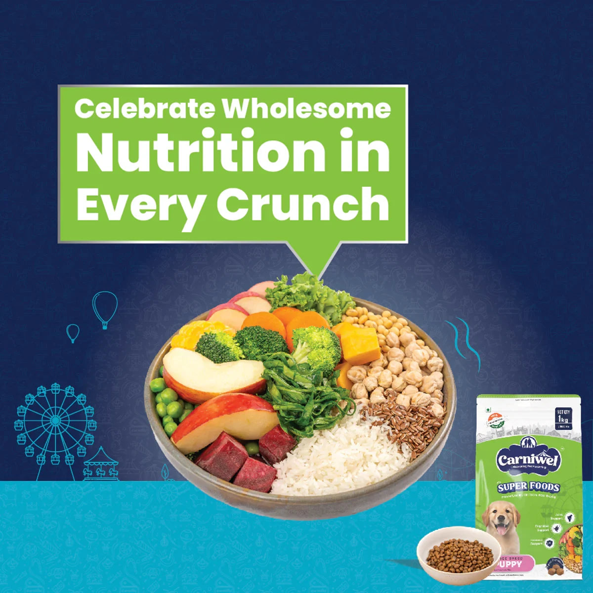 Carniwel Veg with Superfoods Dry Dog Food for Large Breed, Puppy - Zigly