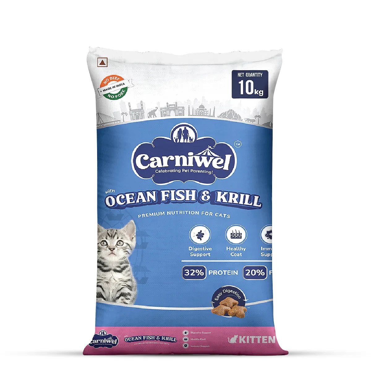 Carniwel Ocean Fish & Krill Dry Cat Food, Kitten - Zigly