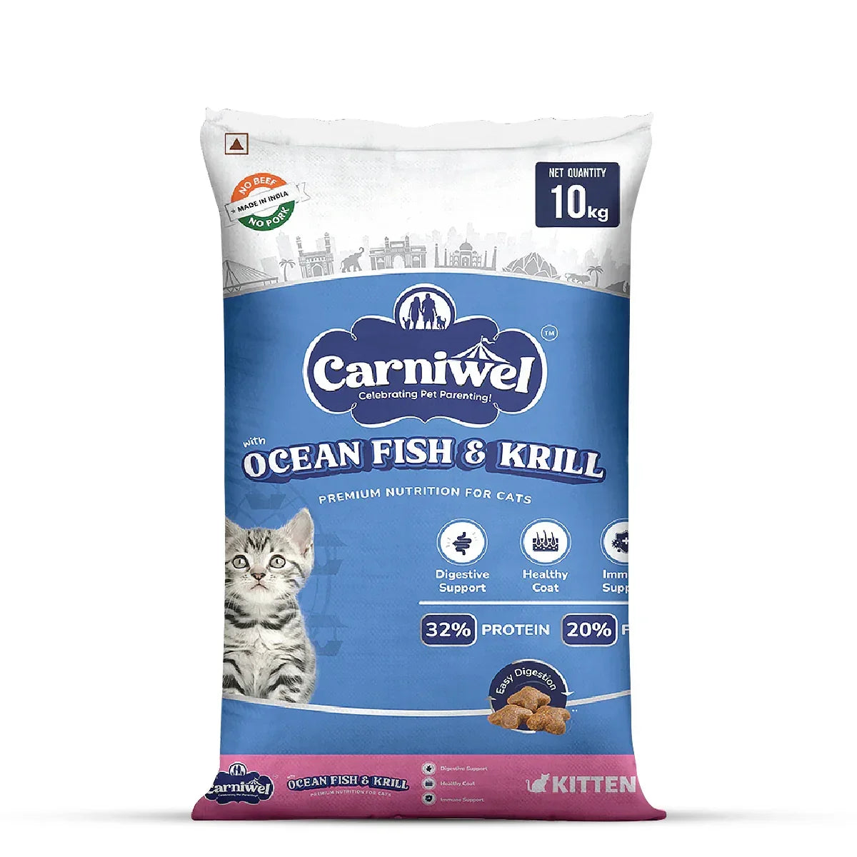 Carniwel Ocean Fish & Krill Dry Cat Food, Kitten - Zigly