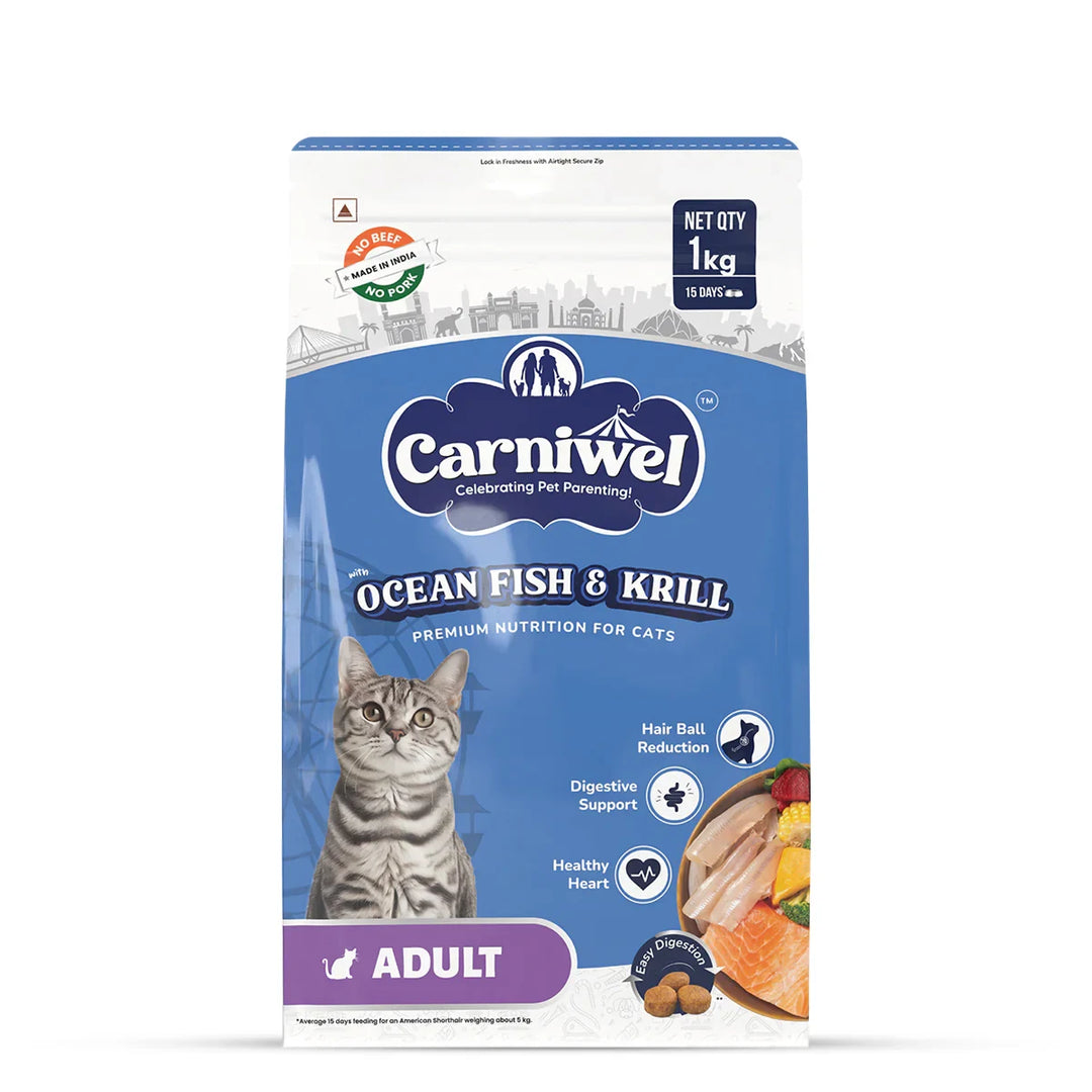 Carniwel Ocean Fish & Krill Dry Cat Food, Adult - Zigly