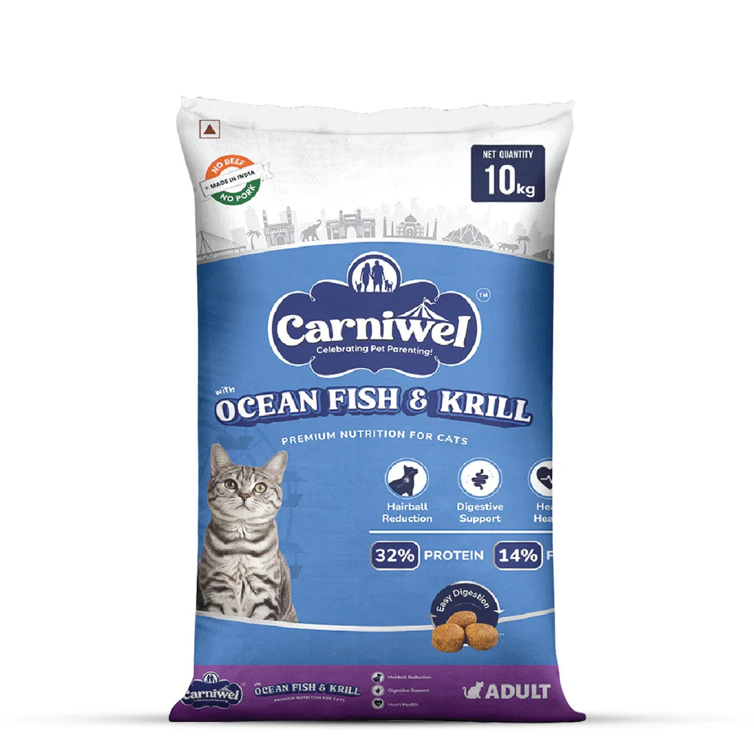 Carniwel Ocean Fish & Krill Dry Cat Food, Adult - Zigly