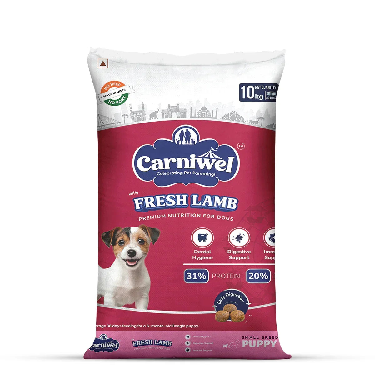 Carniwel Fresh Lamb Dry Dog Food for Small Breed, Puppy - Zigly